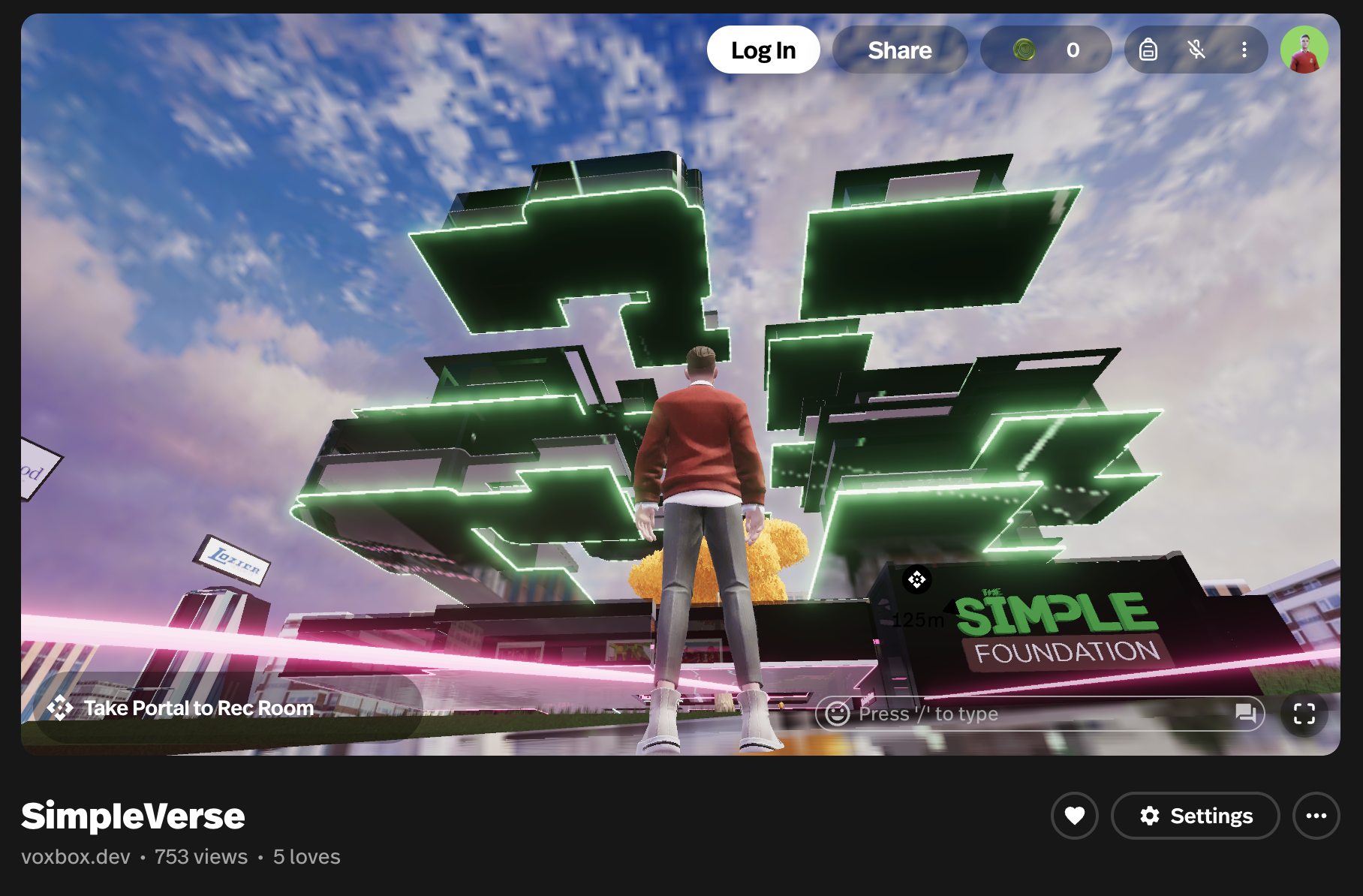 SimpleVerse: Learn-to-Earn Metaverse